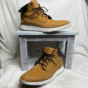 Timberland Mens‎ Sz 12 Wheat Brown Leather Lace Up High Top Boots Sensorflex